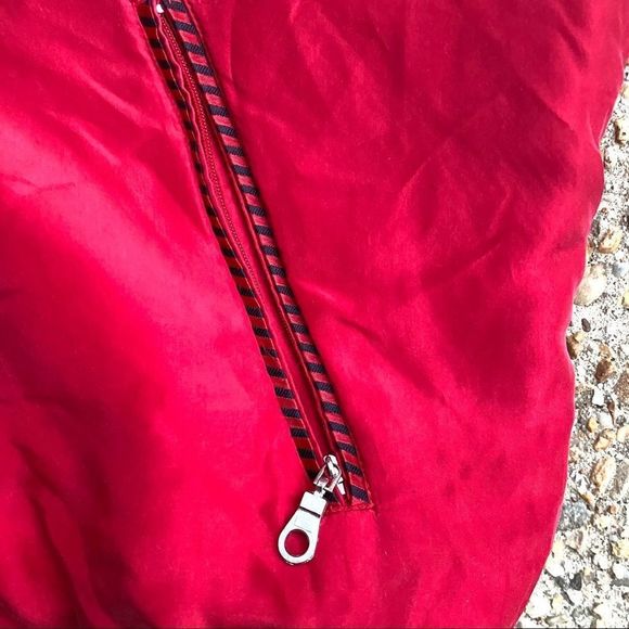 VTG Rare Coaco Red Silk Bomber Jacket Size  M - Picture 7 of 10